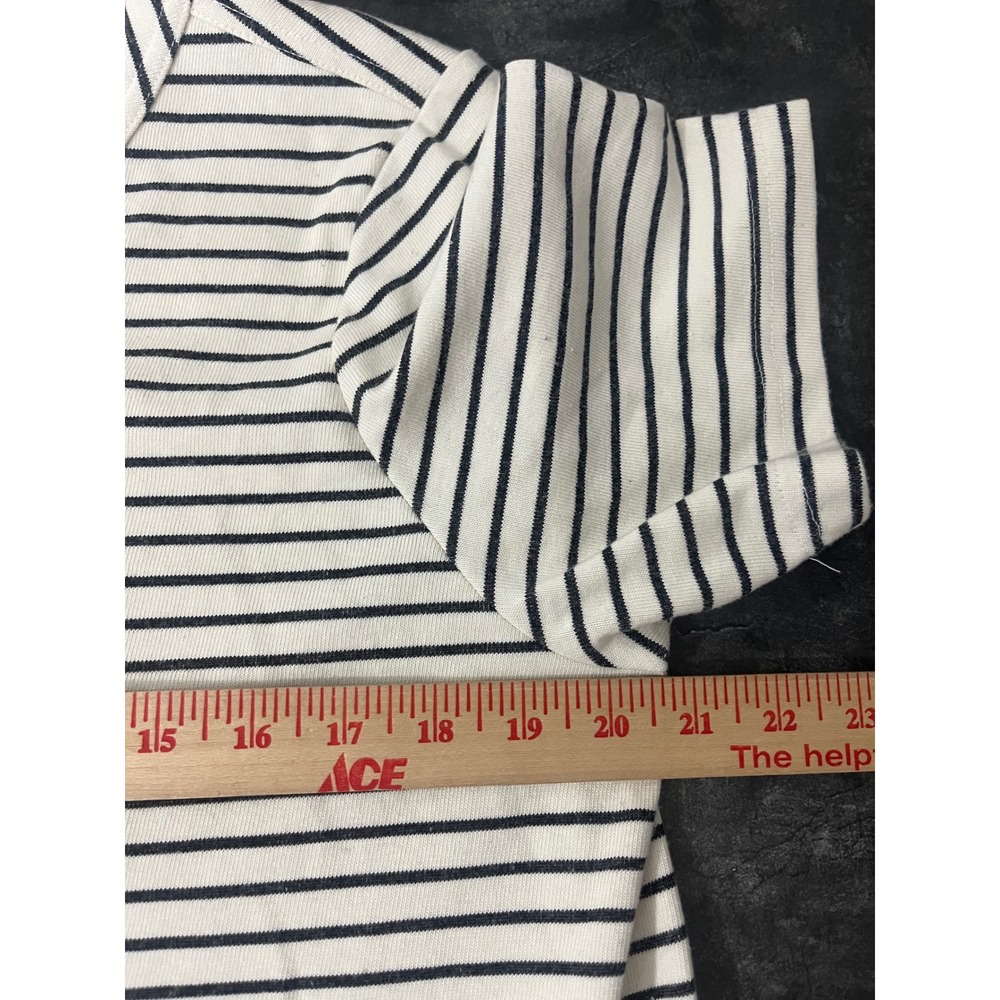Buffalo David Bitton T-Shirt Dress Medium Stripe NWT Slit Hem Preppy Nautical - Picture 3 of 7